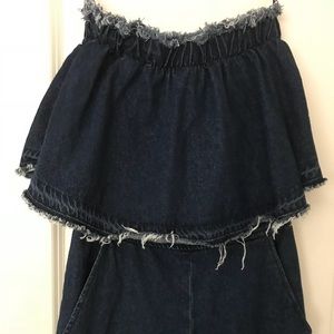 Strapless Denim Jumper